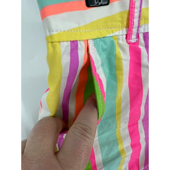 Lilly Pulitzer Womens Striped Multicolor Callahan Short With Button & Zip Closur - Picture 2 of 11